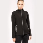 chaqueta mujer softshell personalizadas negra artipubli